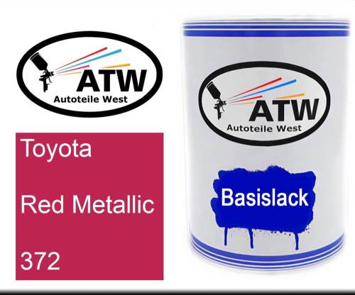 Toyota, Red Metallic, 372: 500ml Lackdose, von ATW Autoteile West.